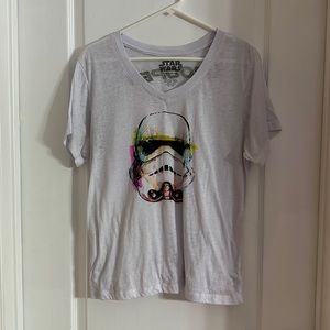 White Star Wars storm trooper tee. Juniors size xl